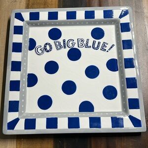 Go Big Blue Ceramic Platter